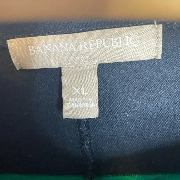 Banana Republic Stripped Shift Dress Button Sleeve shirt dress work office aline - Picture 2 of 5